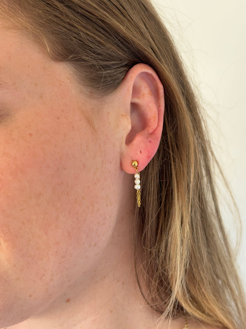 Pearl Chain Earrings