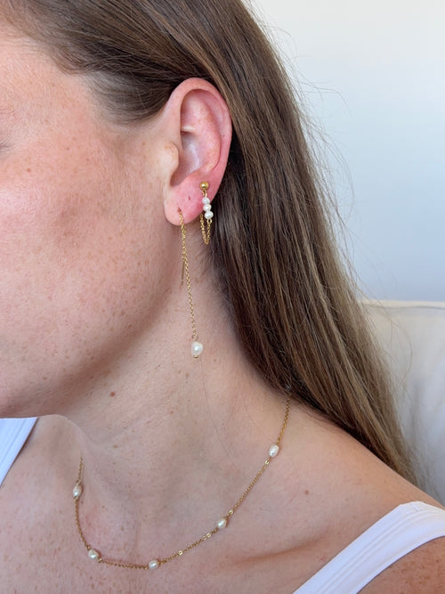 Pearl Chain Earrings