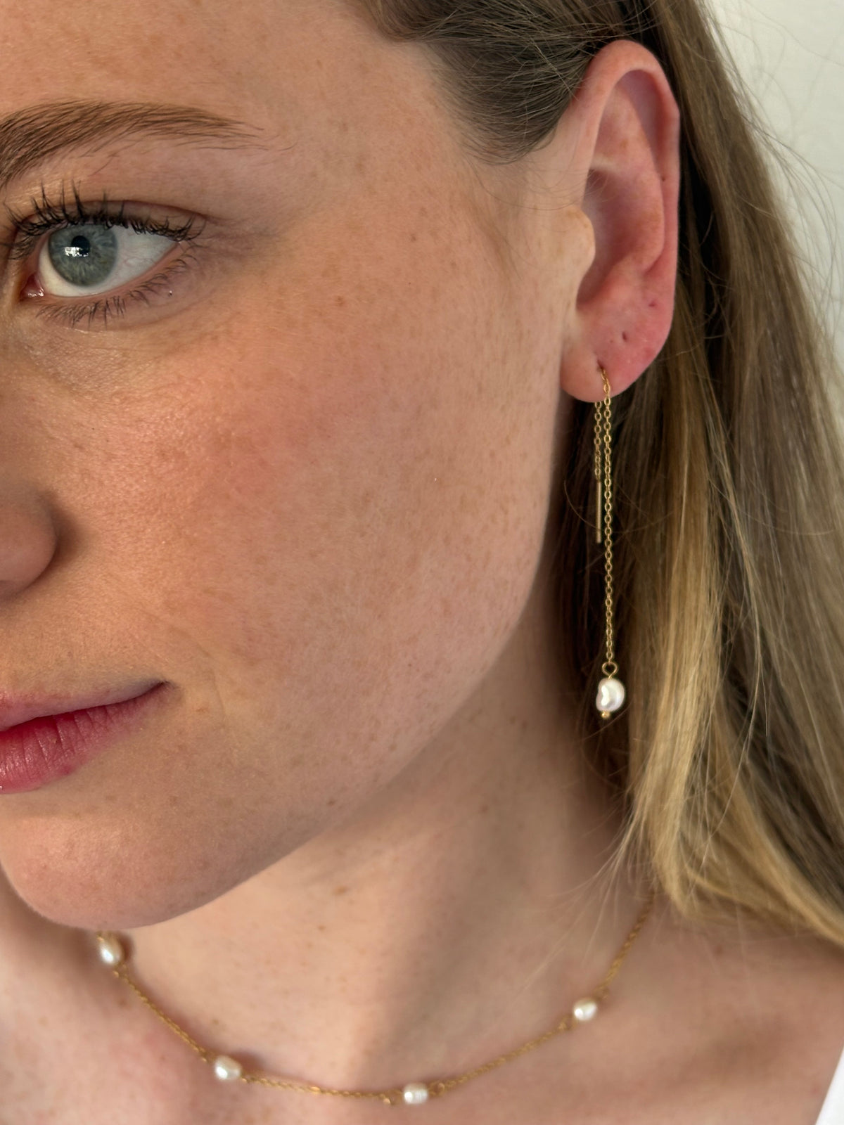 Pearl Thread Earrings