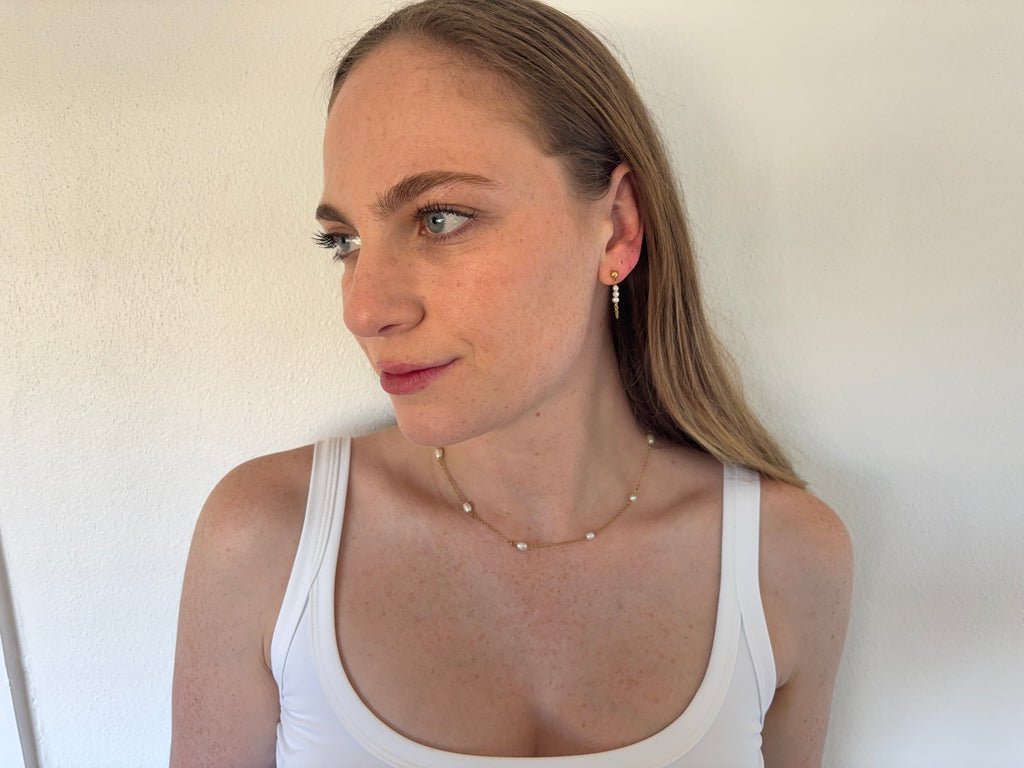 Pearl Chain Earrings
