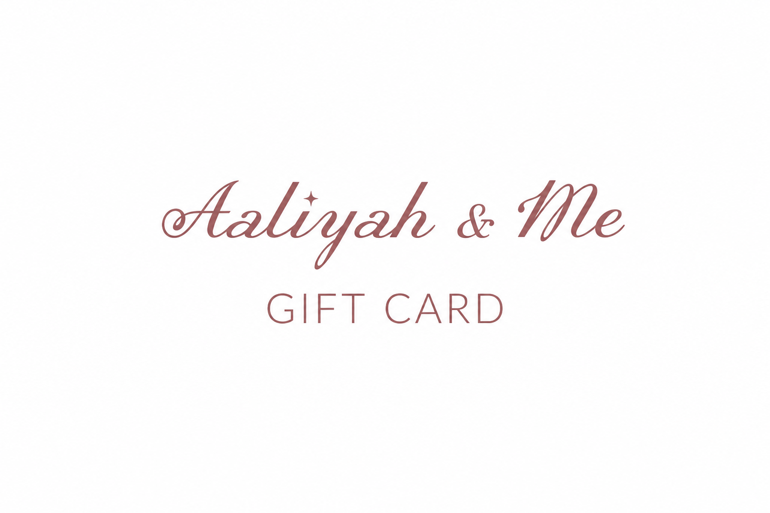 Aaliyah & Me Jewellery online gift card