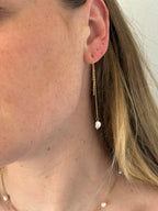 Pearl Thread Earrings