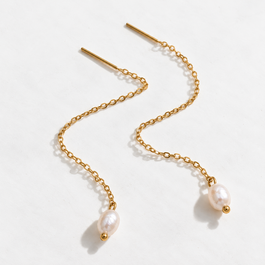 Pearl Thread Earrings