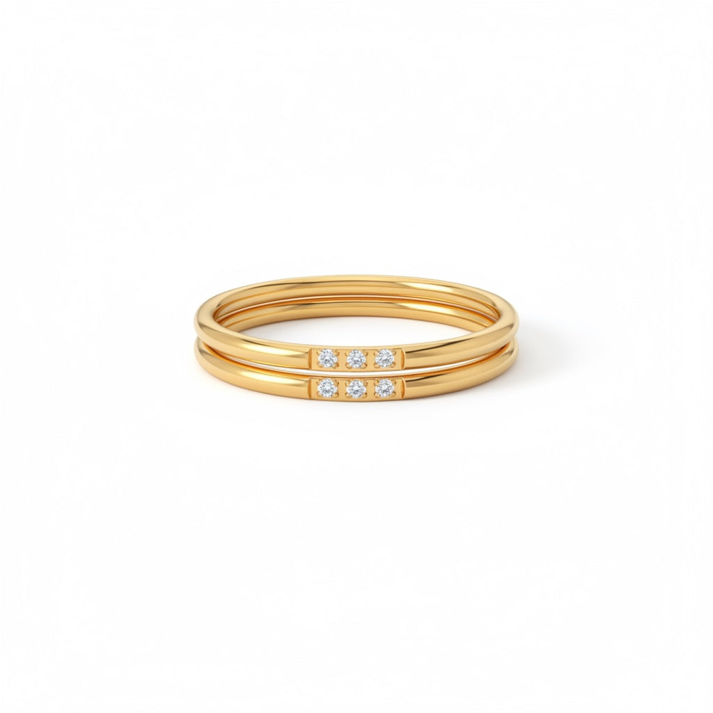 Aurora pinky ring stack