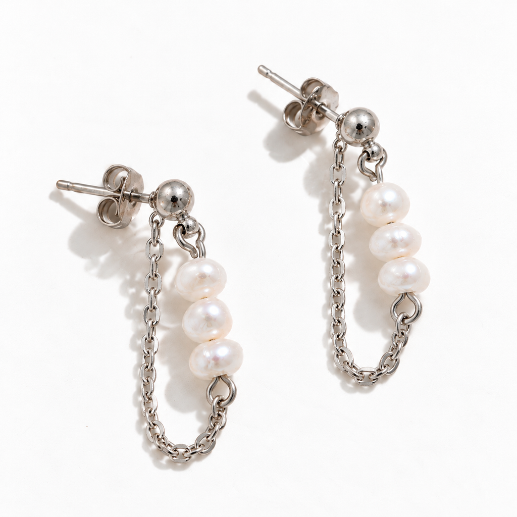 Pearl Chain Earrings
